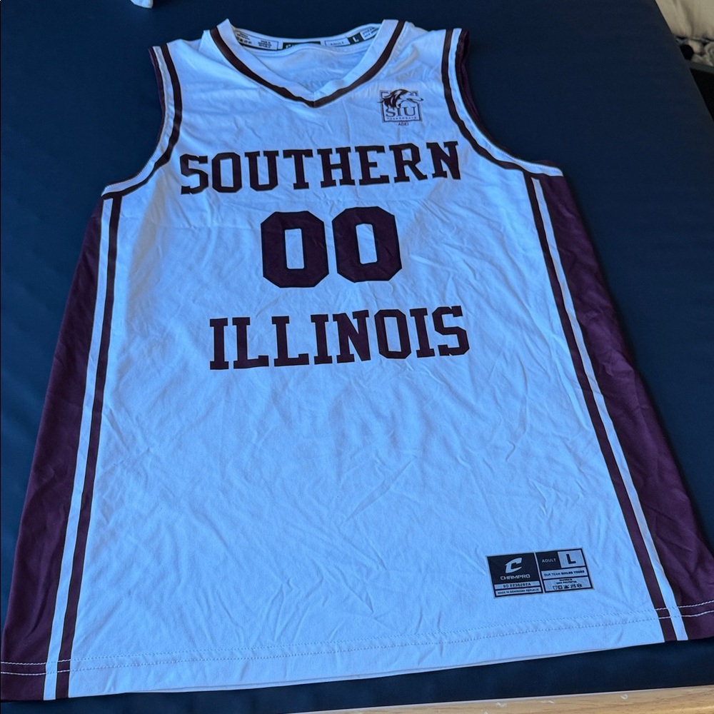 Champion White and Maroon Southern Illinois Jersey